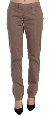 Dondup Brown Low Waist Straight Cut Trouser Pant -   -  Dondup.